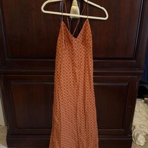 Madewell Strapless Terracotta Pattern Dress